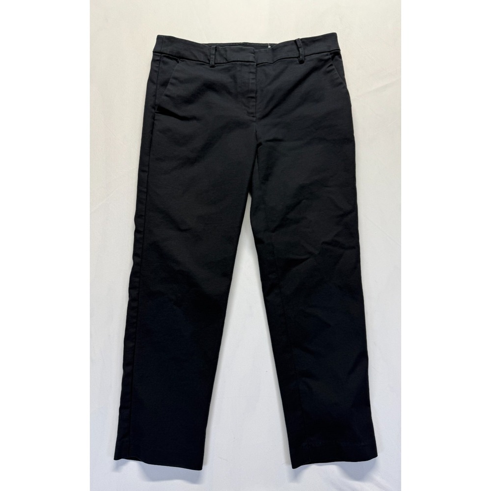 Loft The Riviera Slim Pants Women 6 Black Mid Rise Straight Leg Business Formal